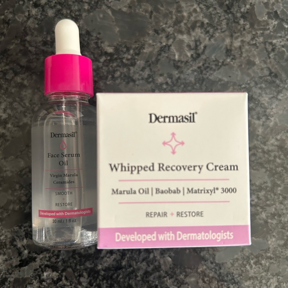 Whipped Recovery Cream + Face Serum Oil - White & Pink